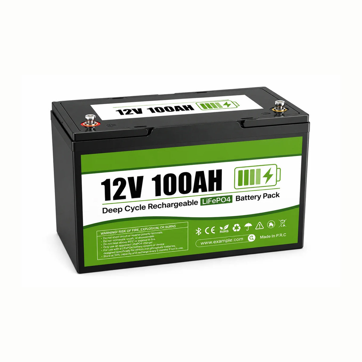 Litiumbatteri 12V 100Ah med bluetooth styrning