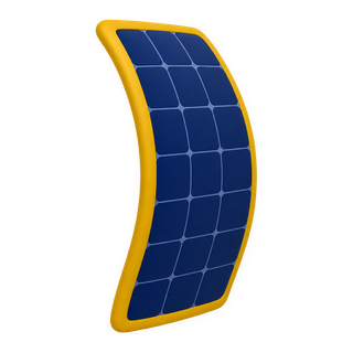 Böjd flexibel solpanel