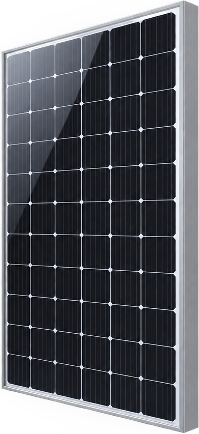 Solpanel med glas och aluminiumram