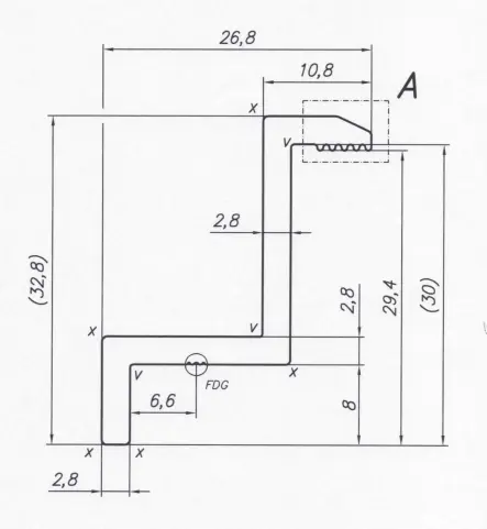 Ändklämma solpanel H30mm aluminium - Bild 2