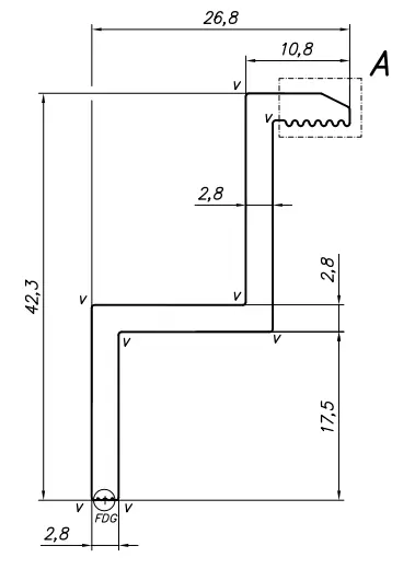 Ändklämma solpanel H40mm aluminium - Bild 2